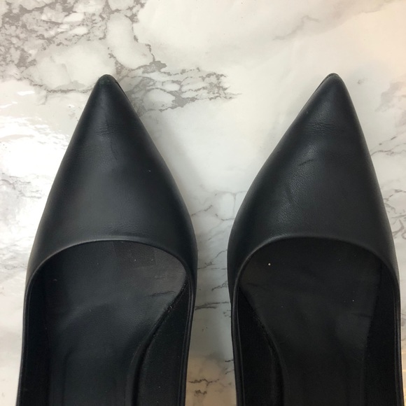 Fendi Black Flamingo Leather Pointed Toe Pumps - Picture 5 of 8